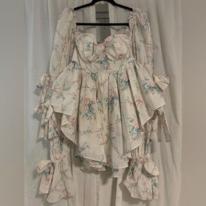 Selkie Floral Cream Dress